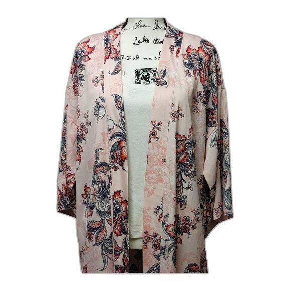 Gabrielle Union x NY & Co Floral Print Duster Kimono Robe Sz M - Picture 4 of 8